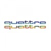 Set 2 Stickere Auto , zAudi Quattro, , Autocolante Personalizate cu Logo Quattro