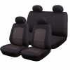 Huse Scaune Auto Universal RoGroup Negru-Grena, 9 Bucati, Poliester+Jacquard, Compatibil Audi, BMW, Dacia, etc.