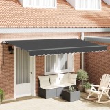 vidaXL Cortina Retractabilă Antracit 350 x 200 cm țesătură 3329654