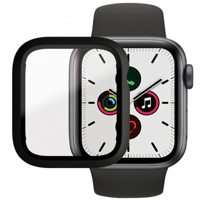 Folie Protectie Ecran PanzerGlass pentru Apple Watch Series 4 40mm / Apple Watch Series 5 40mm / Apple Watch Series 6 40mm, Sticla securizata, Full Fa foto