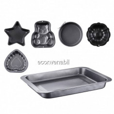 Set 6 Tavi Teflonate pentru copt diferite forma Peterhof PH25311 foto