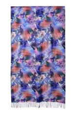 Fular tip sal, N , Dacali, albastru