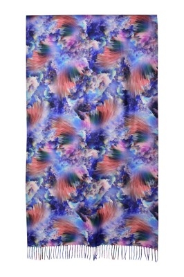 Fular tip sal, N , Dacali, albastru foto