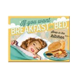 Magnet - Breakfast in Bed, Nostalgic Art Merchandising