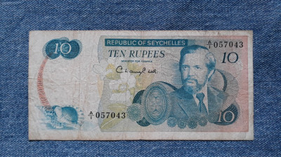 10 Rupees 1976 Seychelles Insulele / 057043 foto