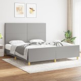 VidaXL Cadru de pat fără saltea, gri deschis, 180x200 cm, textil