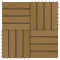 Placi podea &icirc;n relief, WPC, 11 buc., 30x30 cm 1 mp, culoare tec GartenMobel Dekor