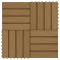 Plăci podea &icirc;n relief, WPC, 11 buc., 30x30 cm 1 mp, culoare tec