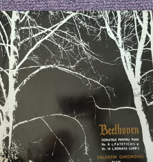 Beethoven, Sonatele pentru pian nr 8 Patetica si 14 Sonata lunii, disc vinil foto