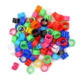 Set 50 Inele Porumbei si Pasari 8mm, Plastic Multicolor MyStyle&reg; - Identificare Pasari, Accesorii Colivie