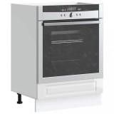 vidaXL Dulap Cuptor Porto Alb Lucios 60x46x81.5cm, Mobilier Bucatarie Modular, Lemn prelucrat, Picioare Reglabile