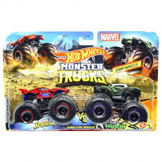 Set Hot Wheels by Mattel Monster Trucks Demolition Doubles Spiderman vs Hulk foto