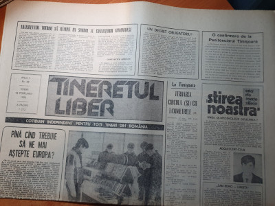ziarul tineretul liber 16 februarie 1990-transilvania un simbol al convietuirii foto