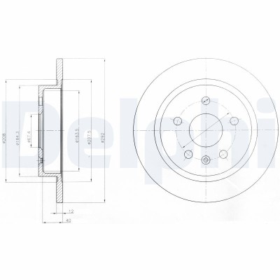 DELPHI BG4188 Disc frana foto