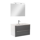 Mobilier complet de baie Vario Trim 80 alb-antracit