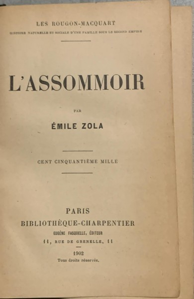 L assomoir - Emile Zola
