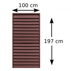 Gard metalic jaluzea Maro ciocolatiu 100 cm/197 cm Suruburi ascunse Grosime 0.6