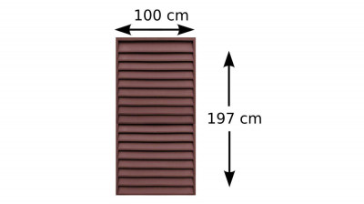 Gard metalic jaluzea Maro ciocolatiu 100 cm/197 cm Suruburi ascunse Grosime 0.6 foto