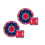 Set Bialetti Christmas cu 2 cesti si farfurii