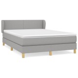 Cumpara ieftin Pat continental, gri deschis, 140x200 cm, material textil