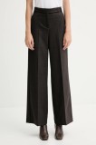 MAX&amp;Co. pantaloni din l&acirc;nă culoarea maro, lat, high waist, 2526136022200