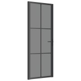 Cumpara ieftin Usa de interior, 76x201,5 cm, negru, sticla ESG si aluminiu