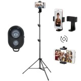 Suport telefon universal cu trepied reglabil pana la 200 cm, deschidere suport pana la 10 cm, montura universala 1 4 inch, rotire portret si landscape