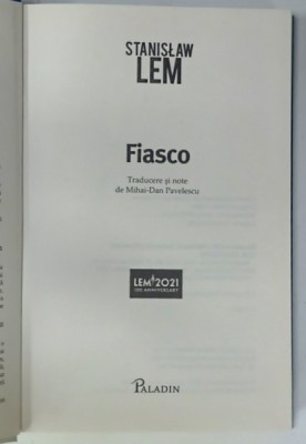 FIASCO de STANISLAW LEM , 2021 foto