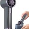 Mini ventilator portabil, cu 3 trepte de viteza, maner ergonomic, afisaj LCD, incarcare USB rapida, gri antracit