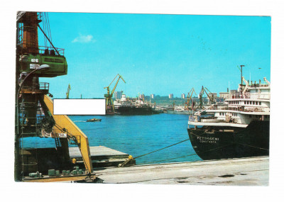 CP Constanta - Vedere din port, RSR, circulata, 1978, stare foarte buna foto