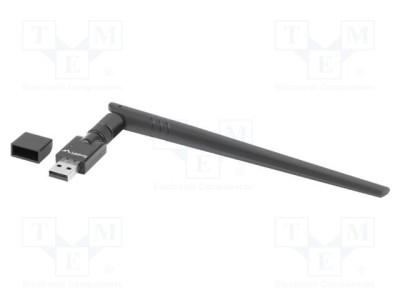 Card rețea WiFi USB 2.0 LANBERG negru 300Mbps foto