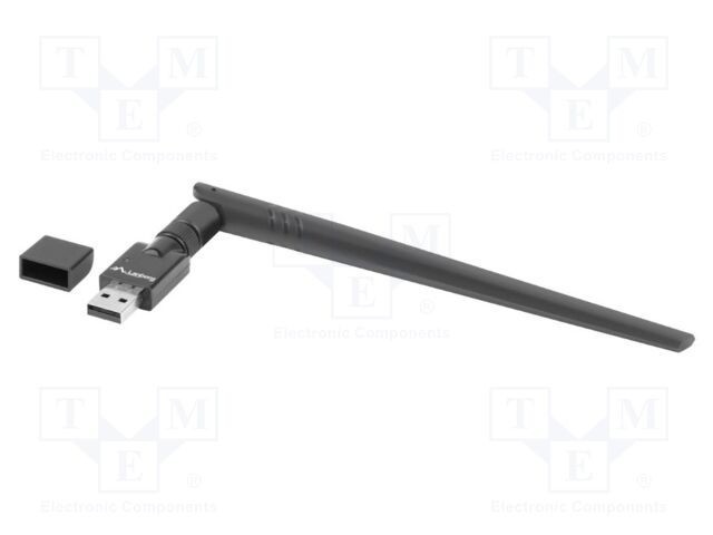 Card rețea WiFi USB 2.0 LANBERG negru 300Mbps