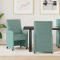 Scaune de dining cu roti 2 pcs verde-albastriu 58 x 67 x 97 cm