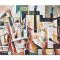 Tablou cubist pictat manual, Adagio pentru vioara in G minor, 100x70cm ulei pe panza, Vlad Soltan