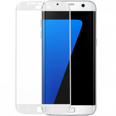 Folie Sticla Samsung Galaxy S7 Edge g935 White Fullcover Tempered Glass Ecran Display LCD foto