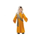 Costum carnaval Pastor pentru copii cu halat, esarfa si batic, 3 - 4 ani (92 - 104 cm)
