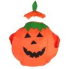 Set 2 piese costum pentru Halloween, model dovleac, 150, 180 cm, poliester, portocaliu, XL