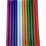 Set 12 baghete de silicon colorate cu sclipici diametru 11 mm si lungime 20 cm