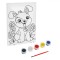 Set Pictură Canvas, Model C&acirc;ine, 20x15cm, 5 Vopsele Acrilice, 1 Pensulă, Multicolor