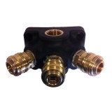 Set prize aer comprimat perete, 4 doze, 3 cuple, plastic, 1/2&quot;