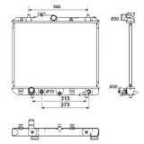 Radiator racire Opel Agila (H08), 05.2008-2015, Suzuki Splash (Ex), 12.2007- Motorizari 1, 2 63kw Benzina, tip climatizare Cu/fara AC, cutie automata