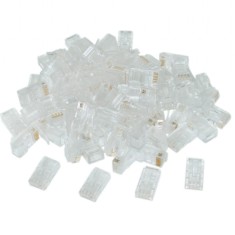 MUFA RJ-45 GEMBIRD pt. cablu UTP, Cat6, RJ-45 (T), plastic, 100 buc, &amp;quot;LC-8P8C-002/100&amp;quot; foto