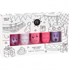 Nailmatic Kids set de lacuri de unghii Sheepy, Polly, Cookie, Kitty, Piglou pentru copii