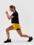 Șort de antrenament 2&icirc;n1 cu uscare rapidă pentru femei - portocaliu, 4F Sportswear