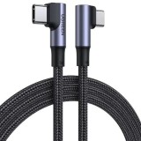 CABLU alimentare si date Ugreen, &amp;quot;US335&amp;quot;, Fast Charging Data Cable pt. smartphone, USB Type-C la USB Type-C 100W/5A Complete Angled 90xxxx,