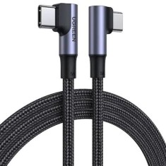 CABLU alimentare si date Ugreen, &amp;quot;US335&amp;quot;, Fast Charging Data Cable pt. smartphone, USB Type-C la USB Type-C 100W/5A Complete Angled 90xxxx,