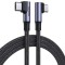 CABLU alimentare si date Ugreen, &amp;quot;US335&amp;quot;, Fast Charging Data Cable pt. smartphone, USB Type-C la USB Type-C 100W/5A Complete Angled 90xxxx,