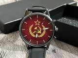 Ceas vintage comunist &ndash; cadran roșu cu simboluri sovietice