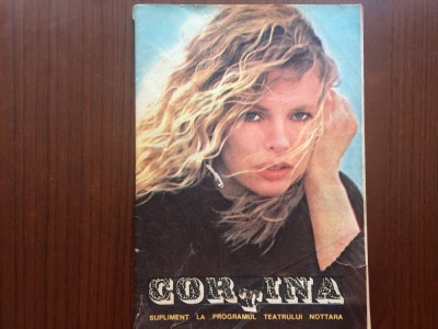 Cortina supliment la Programul Teatrului Nottara revista film septembrie 1989 foto