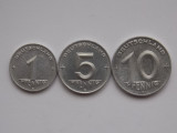 Lot 3 monede RDG 1,5,10 PFENNIG 1952-1953 E, Europa